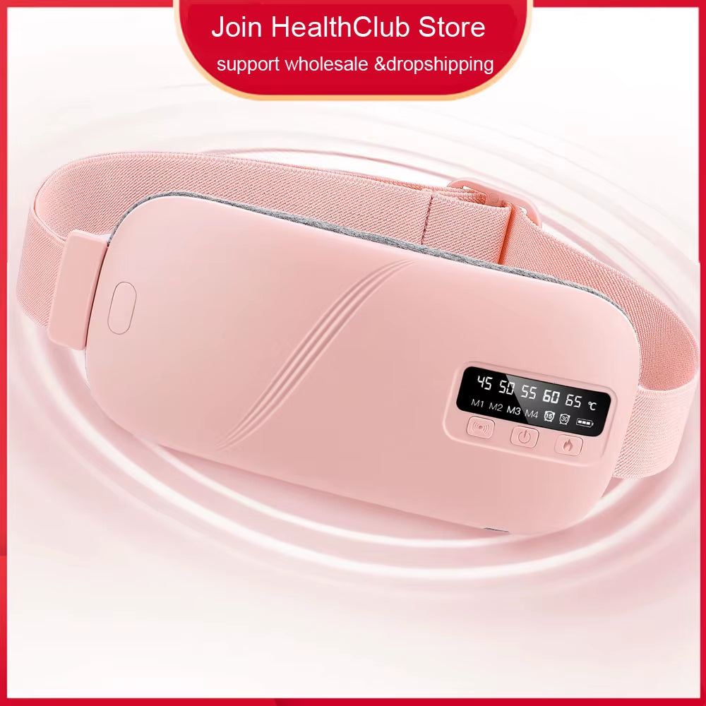 Electric Heating Pad for Period Abdominal Massage Belt Menstrual Cramp Relief Belt Abdomen Warm Palace Vibrating Machine